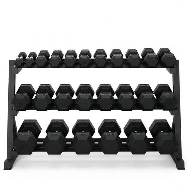 Dumbbells Full 12 Set of Hex Dumbbells & Rack 1.4m